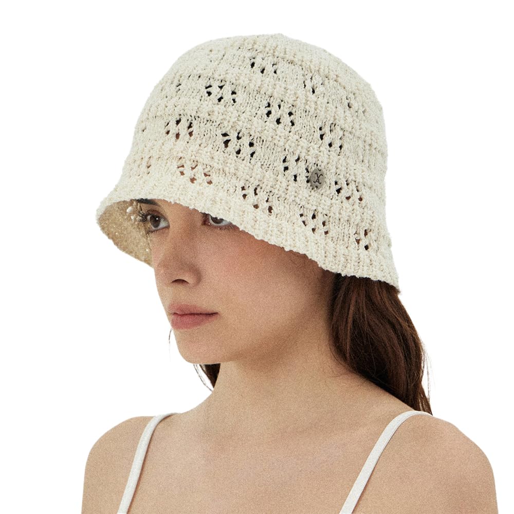 Amazon | VA Curved Oval Metal Floral Punching Knit Bucket